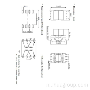 EP 10 SMD Hoogspanningsvermogen Pulstransformator